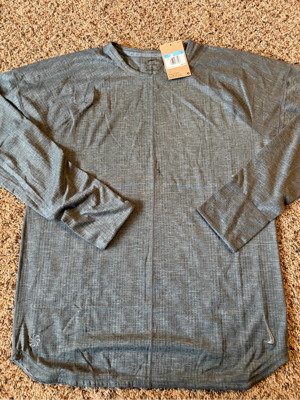 Nike Men’s Crewneck Long-Sleeve Sweater — Heather Gray